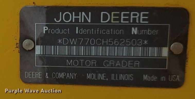image for item NW9545 1997 John Deere 770CH motor grader