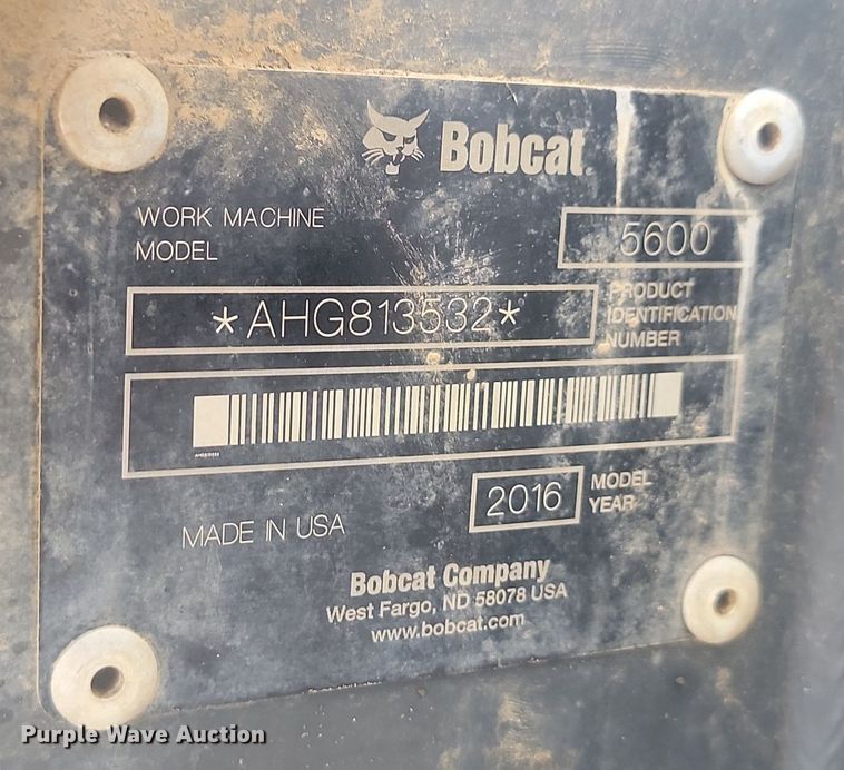 image for item OD9575 2016 Bobcat  5600 utility vehicle