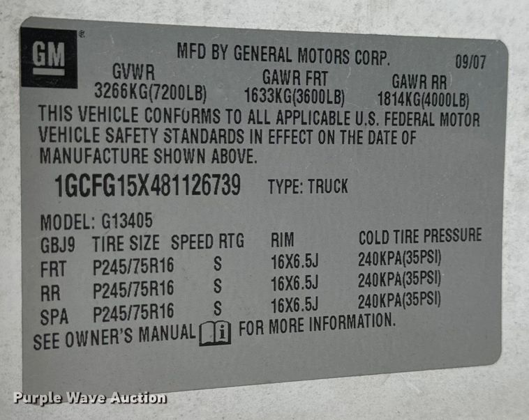 image for item OF9770 2008 Chevrolet  Express van