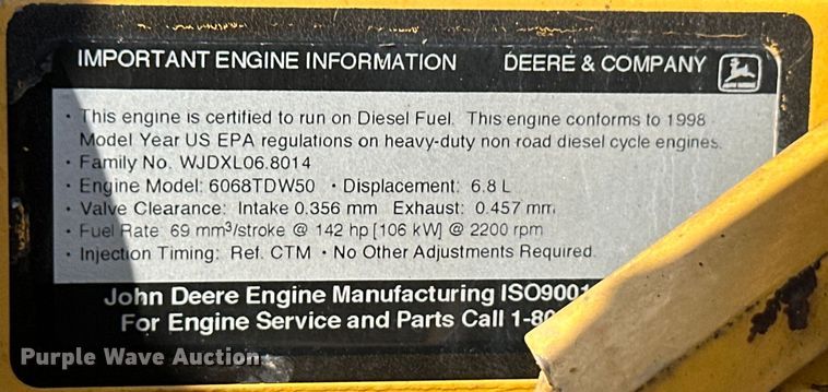 image for item OL9702 1998 John Deere 544H wheel loader