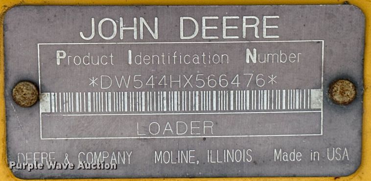 image for item OL9702 1998 John Deere 544H wheel loader