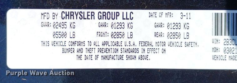 image for item DP1259 2011 Dodge Charger Police 