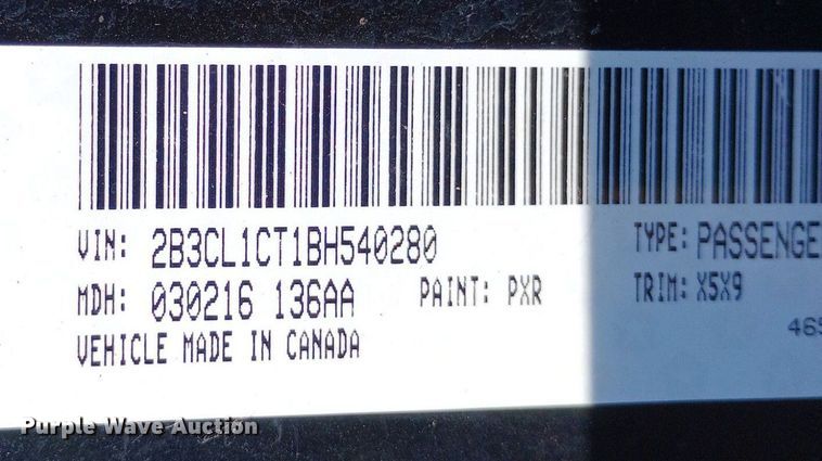 image for item DP1259 2011 Dodge Charger Police 