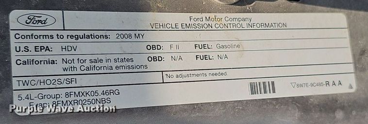 image for item DP6542 2008 Ford F250 Super Duty XL SuperCab pickup truck