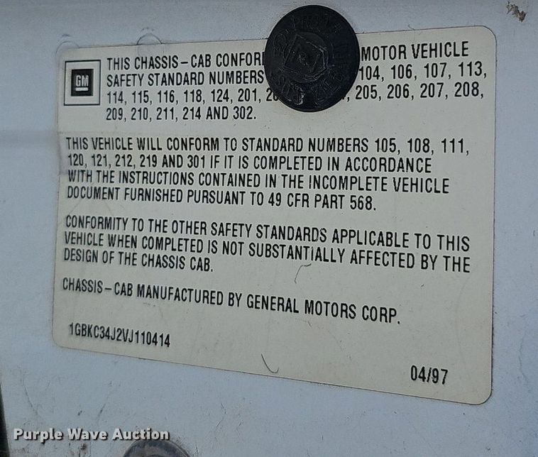 image for item DP6543 1997 Chevrolet 3500HD tow truck