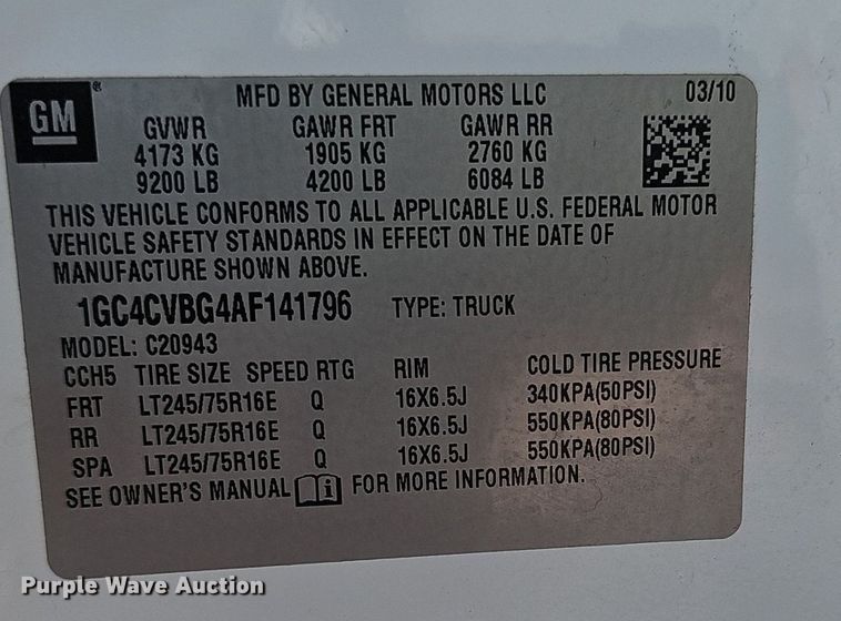 image for item DP6544 2010 Chevrolet Silverado 2500HD Crew Cab pickup truck