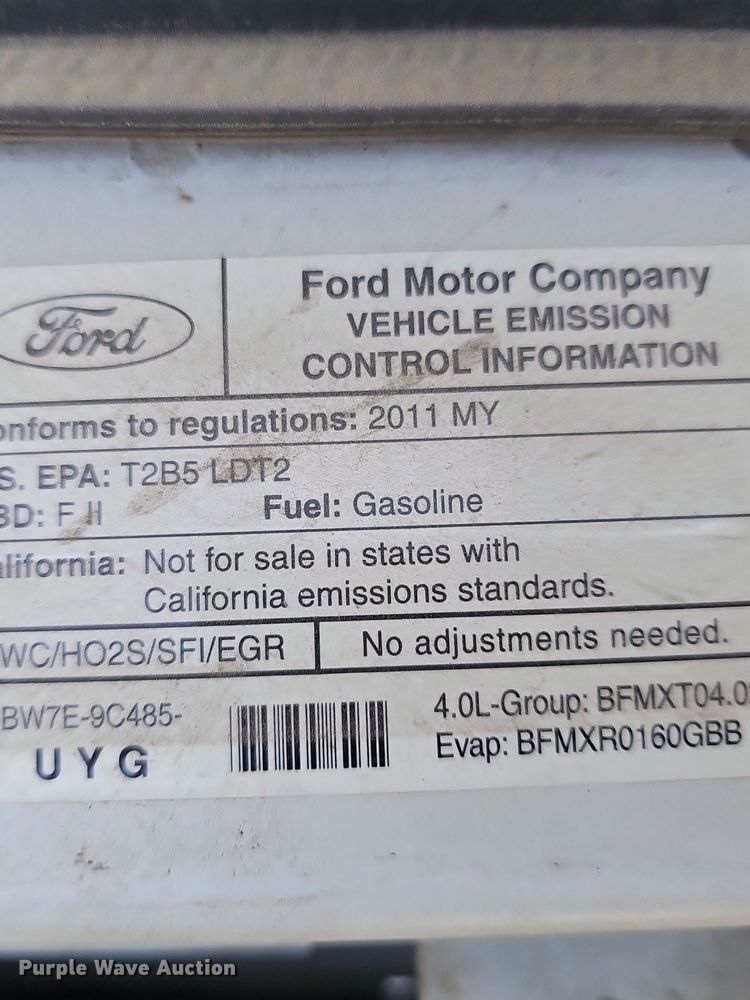 image for item DP6545 2011 Ford Ranger pickup truck