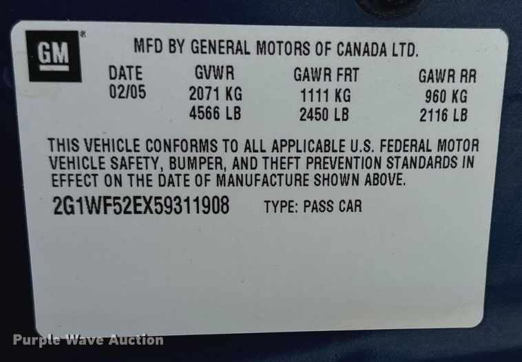 image for item DP6549 2005 Chevrolet Impala 