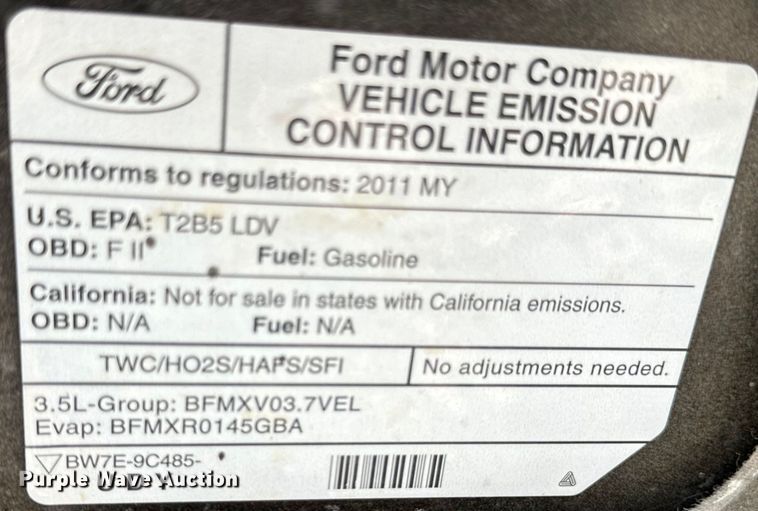 image for item DP6552 2011 Ford Taurus 
