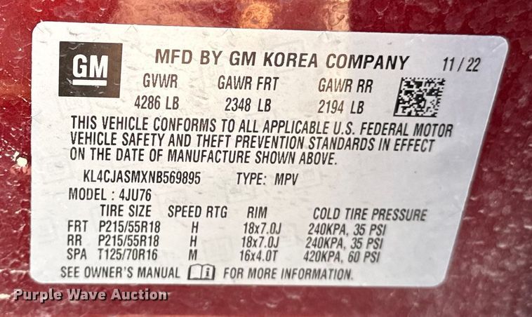 image for item DQ6875 2022 Buick Encore SUV