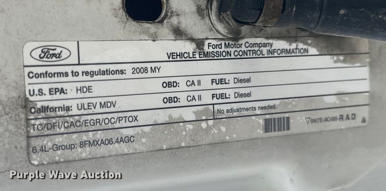 image for item DQ6878 2008 Ford F350 Super Duty XL SuperCab pickup truck