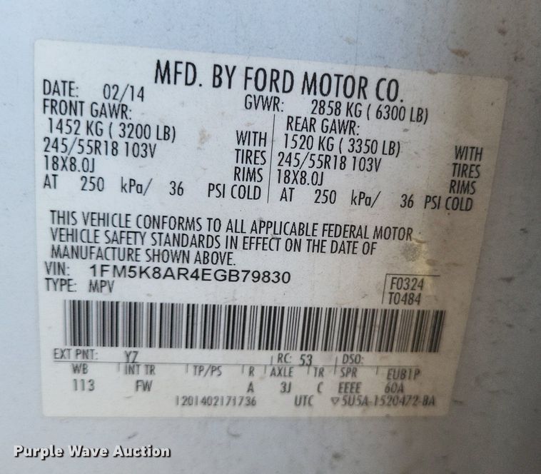 image for item DR4879 2014 Ford  Explorer Police Interceptor SUV