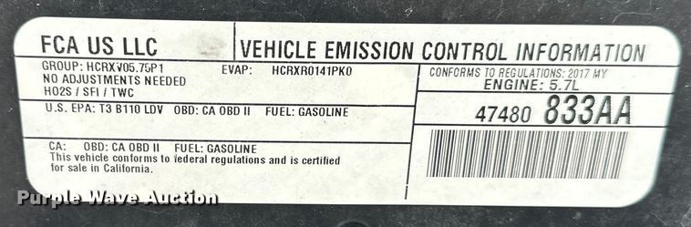 image for item DS4197 2017 Dodge  Charger  Police Interceptor