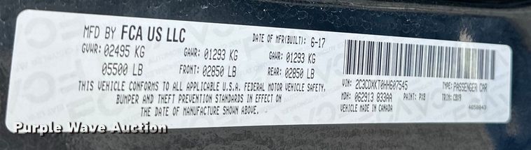 image for item DS4197 2017 Dodge  Charger  Police Interceptor