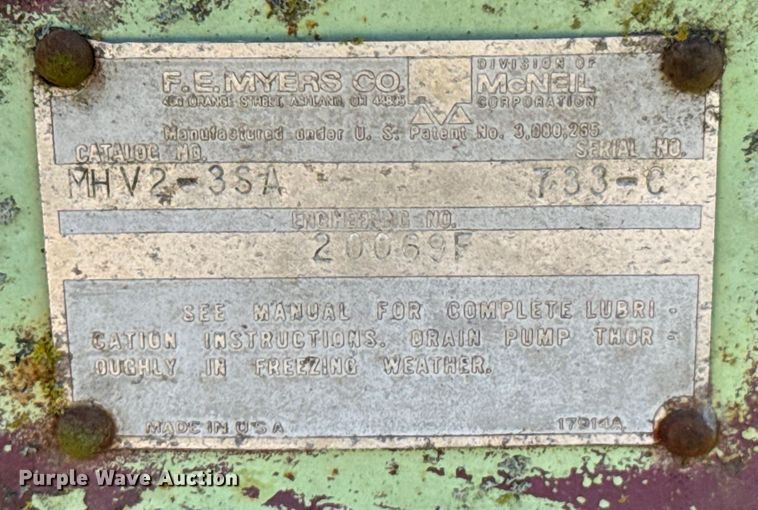 image for item DX0916 Meyers High Velocity sewer jetter trailer