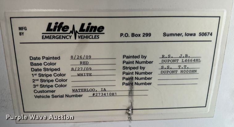 image for item EH4337 2010 Freightliner Buisness Class M2 ambulance