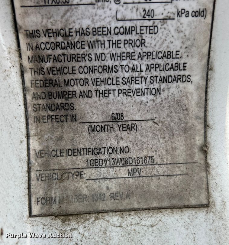 image for item EK4909 2008 Chevrolet  Uplander handicap accessible van