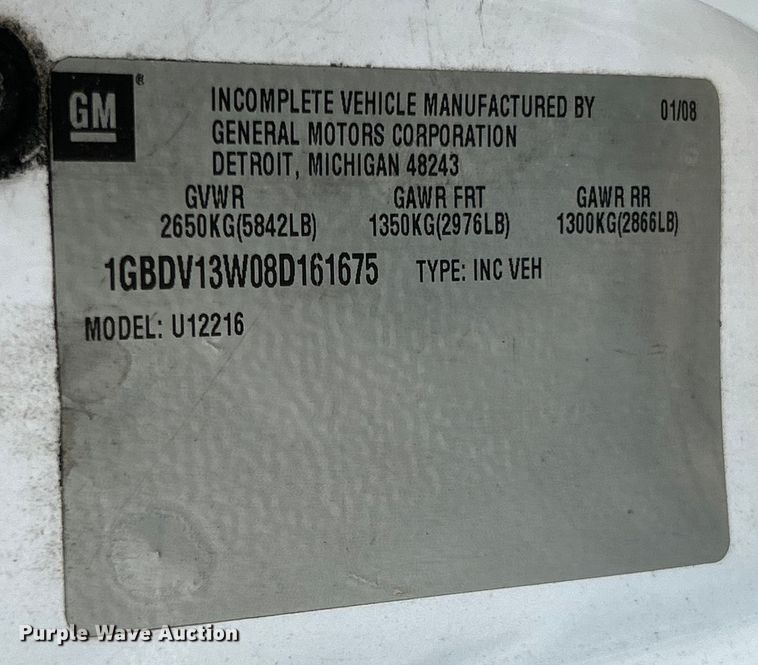 image for item EK4909 2008 Chevrolet  Uplander handicap accessible van