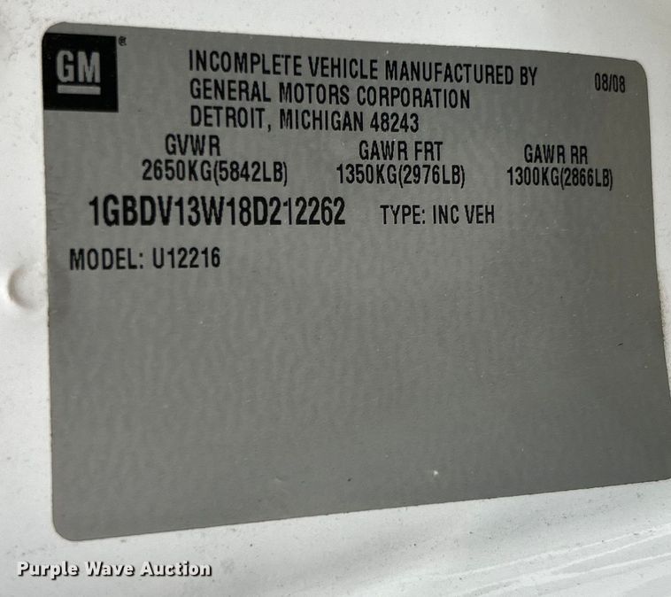 image for item EK4910 2008 Chevrolet  Uplander handicap accessible van