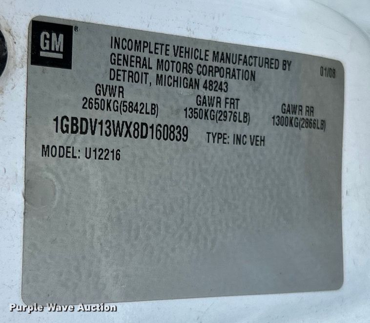 image for item EK4911 2008 Chevrolet  Uplander handicap accessible van