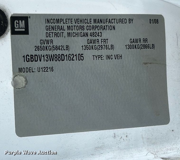 image for item EK4912 2008 Chevrolet  Uplander handicap accessible van