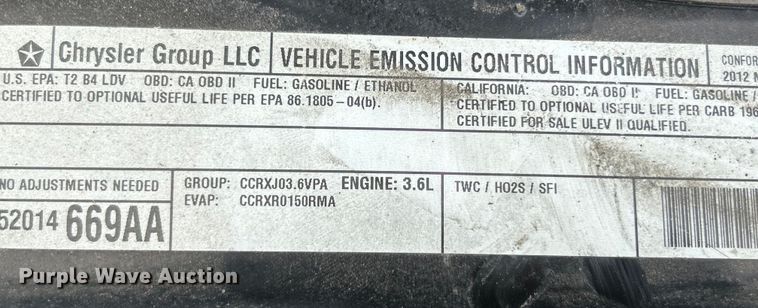 image for item EK4913 2012 Dodge  Grand Caravan  handicap accessible van