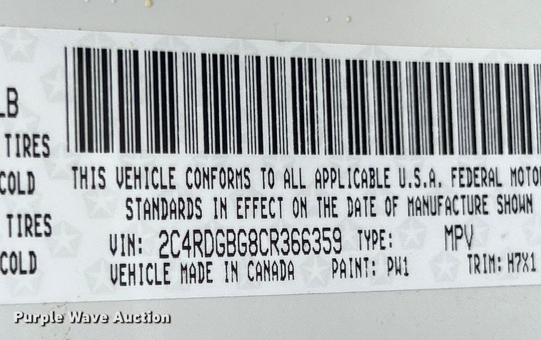 image for item EK4913 2012 Dodge  Grand Caravan  handicap accessible van