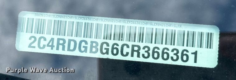 image for item EK4914 2012 Dodge Grand Caravan  handicap accessible van