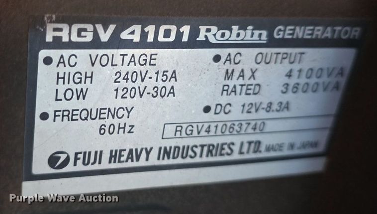 image for item EK6212 (2) Robin RGV 4101 generators