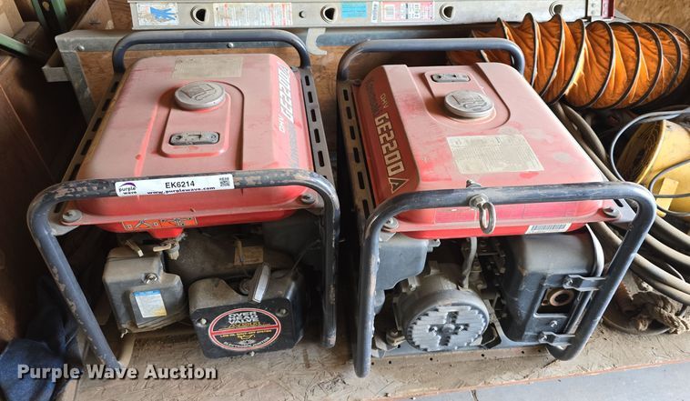 image for item EK6214 (2) Kawasaki GE2200A generators
