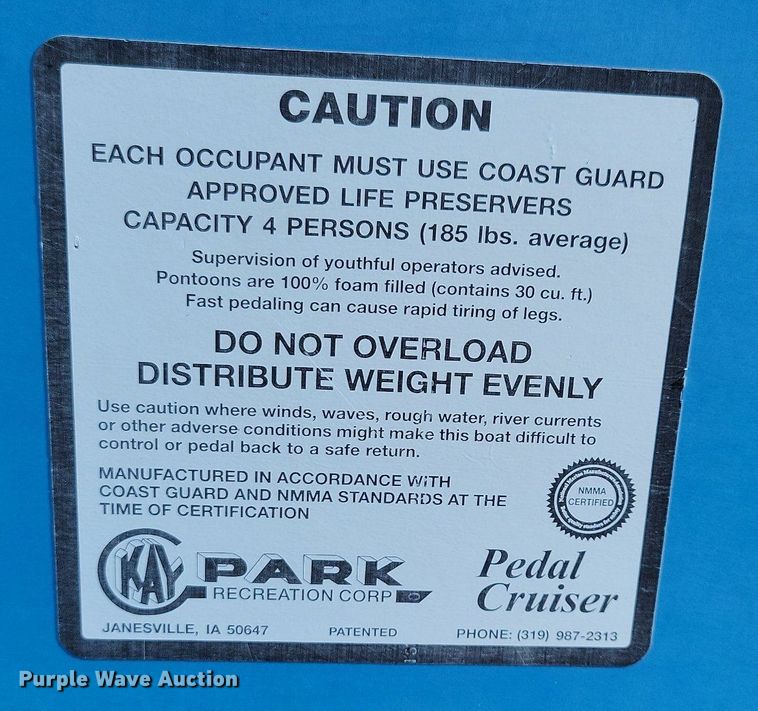 image for item KA9920 2008 Kay Pedal Cruiser paddle boat