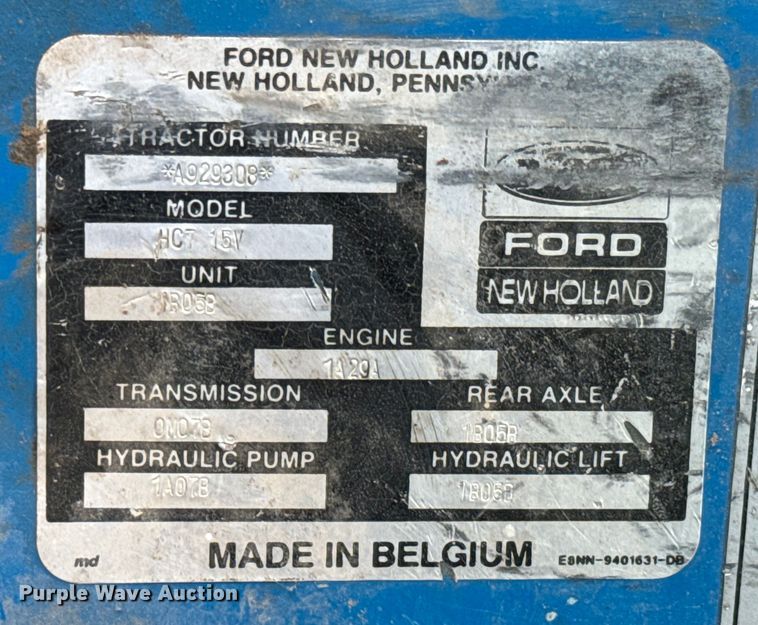 image for item MU9953 1991 Ford 8730 MFWD tractor