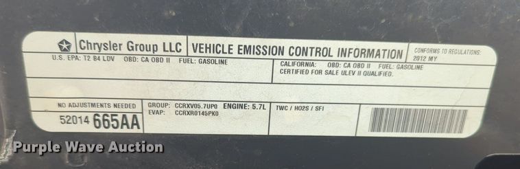 image for item NW9561 2012 Dodge Charger Police 