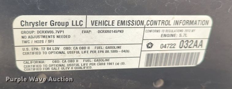 image for item NW9562 2013 Dodge Charger Police 