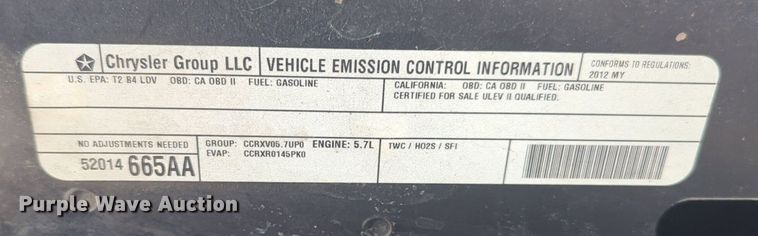 image for item NW9564 2012 Dodge Charger Police 