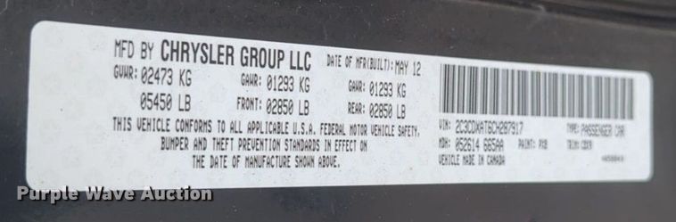 image for item NW9564 2012 Dodge Charger Police 