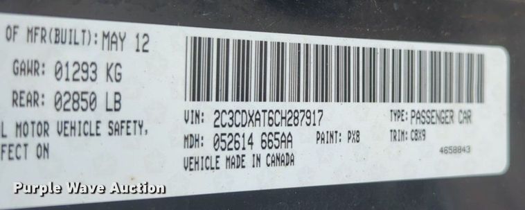 image for item NW9564 2012 Dodge Charger Police 
