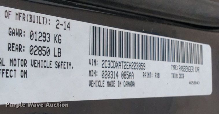 image for item NW9565 2014 Dodge Charger Police 