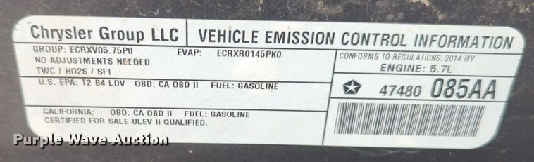 image for item NW9566 2014 Dodge Charger Police 