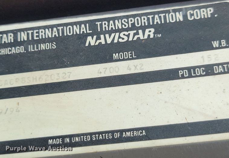 image for item OD9610 1995 International  4700  dump truck