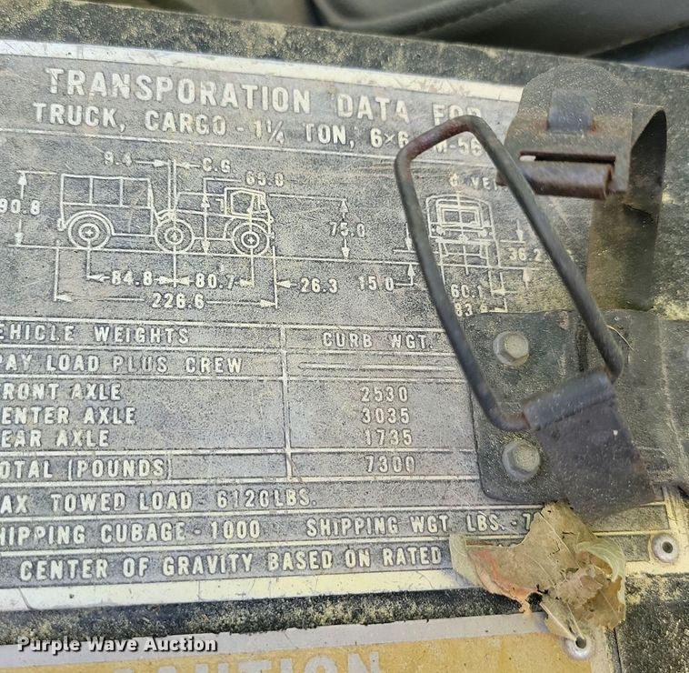 image for item OD9612 1973 Consolidated Diesel Electric M561 fire truck