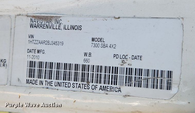 image for item OF9815 2011 International  7300 refuse truck