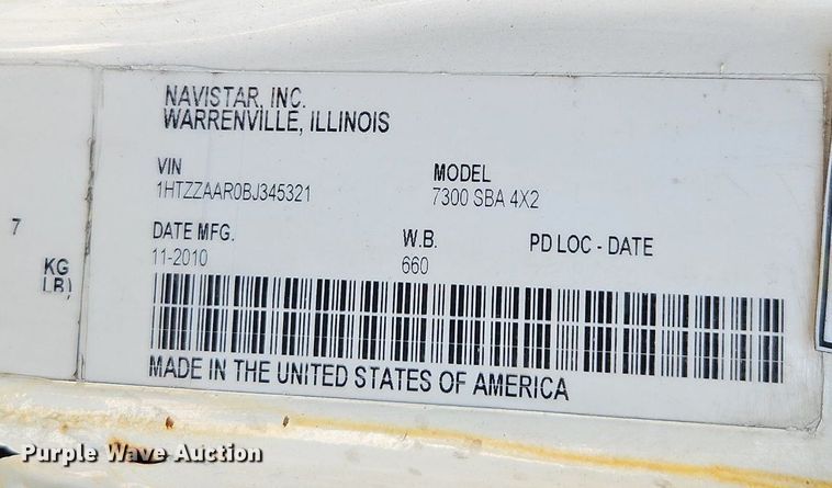 image for item OF9817 2011 International  7300 refuse truck