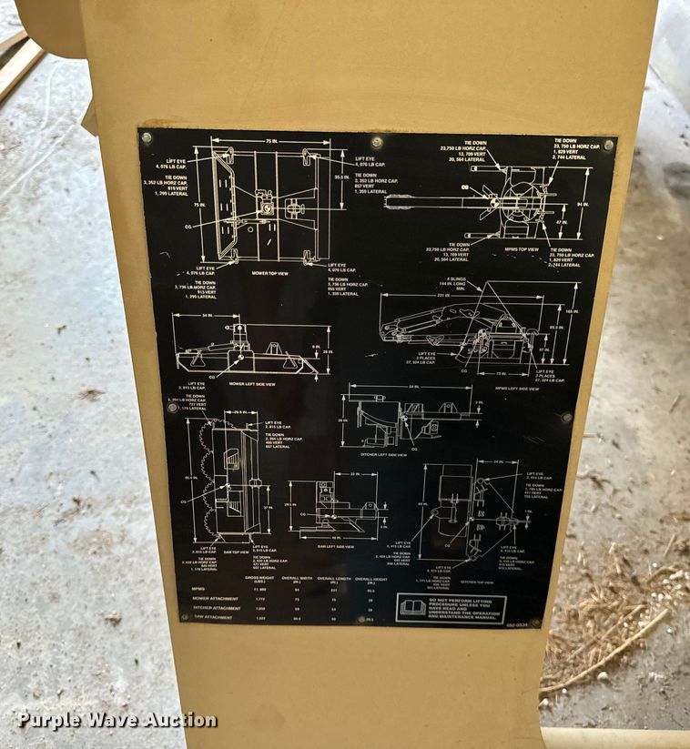 image for item OG9570 2015 Caterpillar  wheel loader mower system