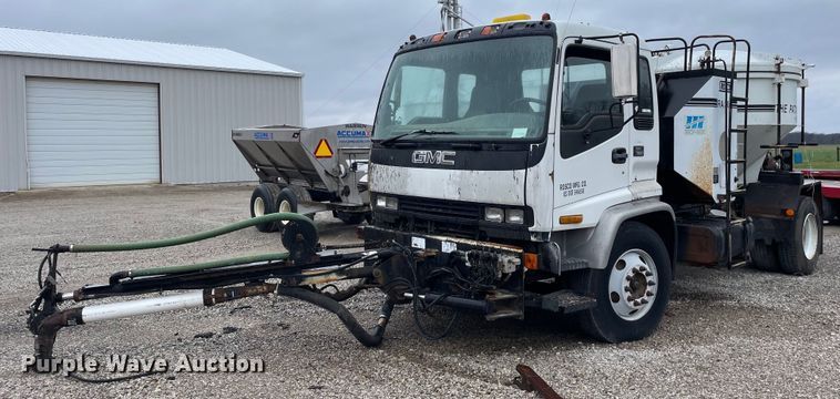 image for item OG9847 1997 GMC  7500 asphalt patch truck