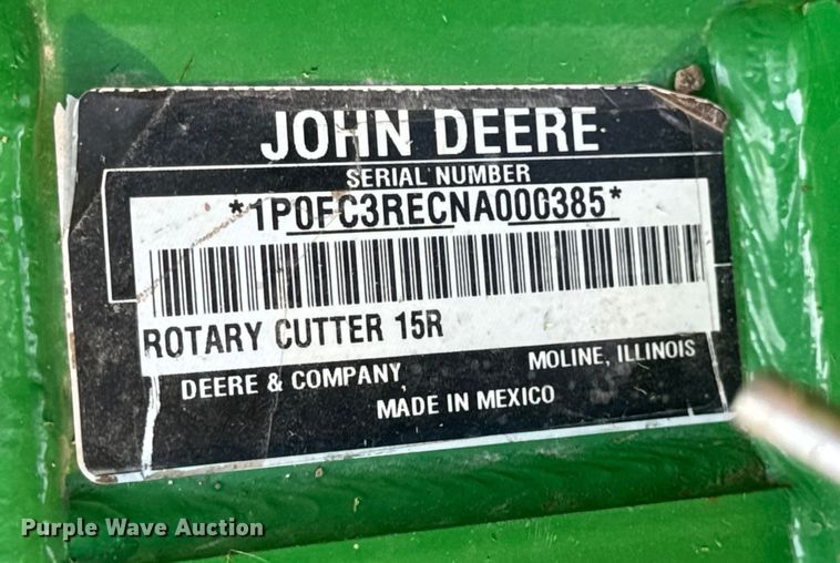 image for item DL4478 John Deere FC15R batwing rotary mower