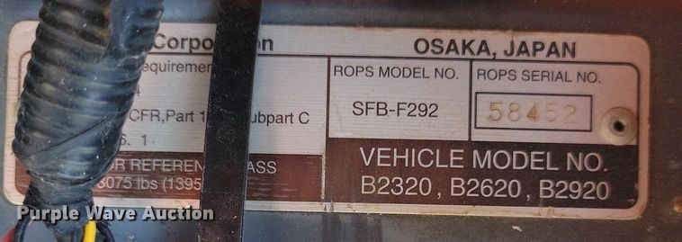 image for item DR4323 Kubota B2320 MFWD tractor