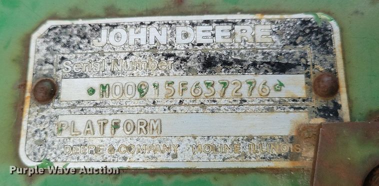 image for item DR4348 John Deere  916 rigid head