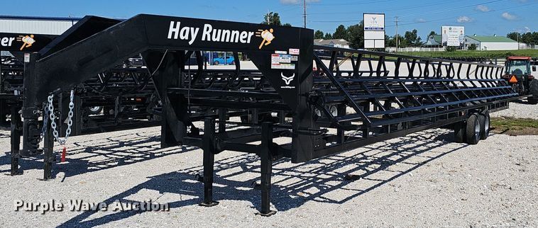 image for item EJ5758 2024 Hay Runner  HRM 242 hay bale trailer