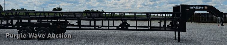 image for item EJ5758 2024 Hay Runner  HRM 242 hay bale trailer